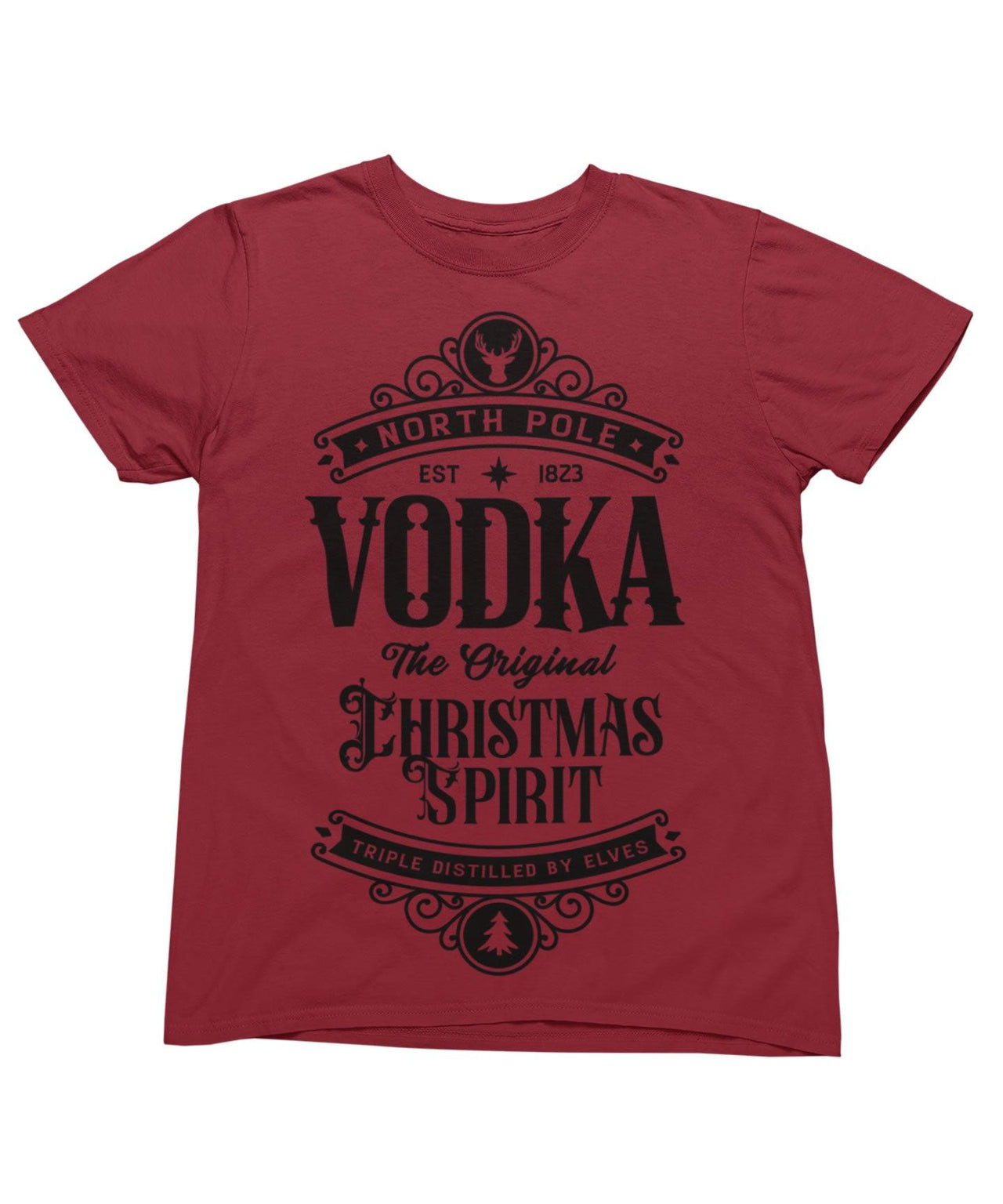 North Pole Vodka Mono Christmas Unisex Unisex T-Shirt 8Ball