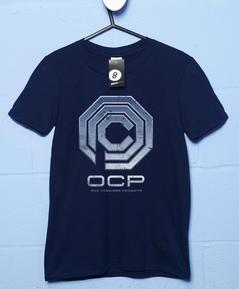 OCP Chrome Logo Mens Graphic T-Shirt 8Ball