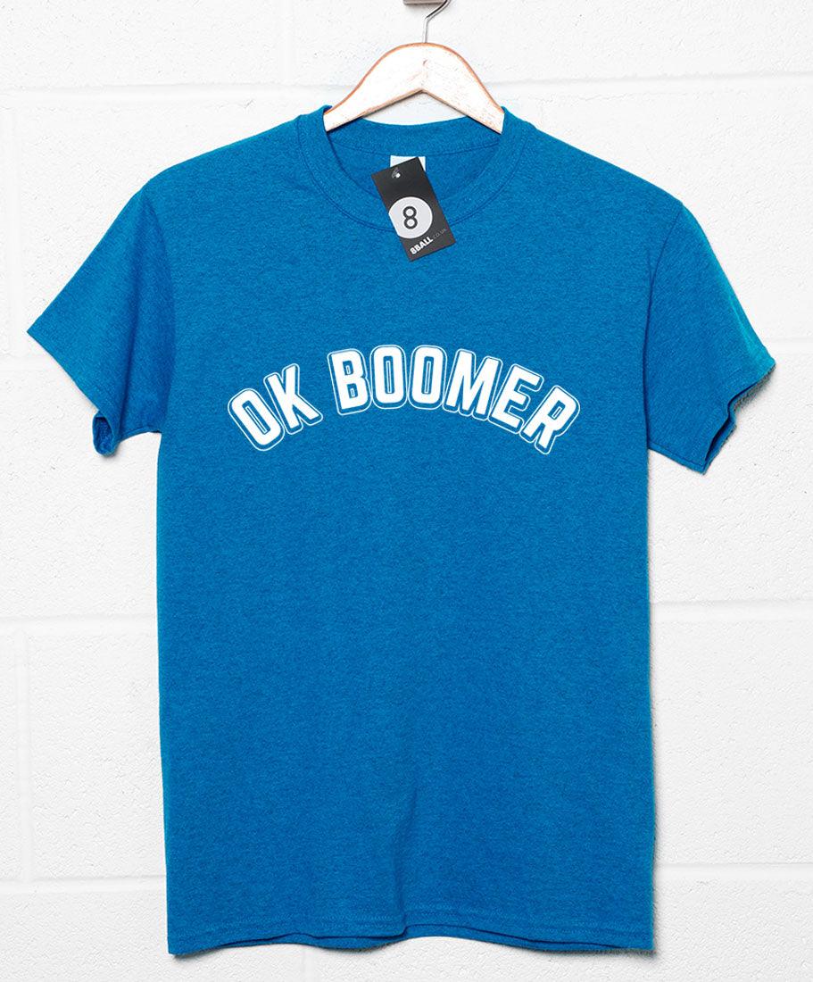 OK Boomer Curved Print Graphic T-Shirt For Men 8Ball