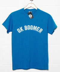 Thumbnail for OK Boomer Curved Print Graphic T-Shirt For Men 8Ball