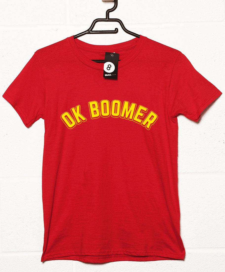 OK Boomer Curved Print Graphic T-Shirt For Men 8Ball
