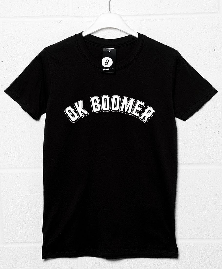 OK Boomer Curved Print Graphic T-Shirt For Men 8Ball