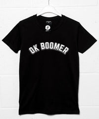 Thumbnail for OK Boomer Curved Print Graphic T-Shirt For Men 8Ball