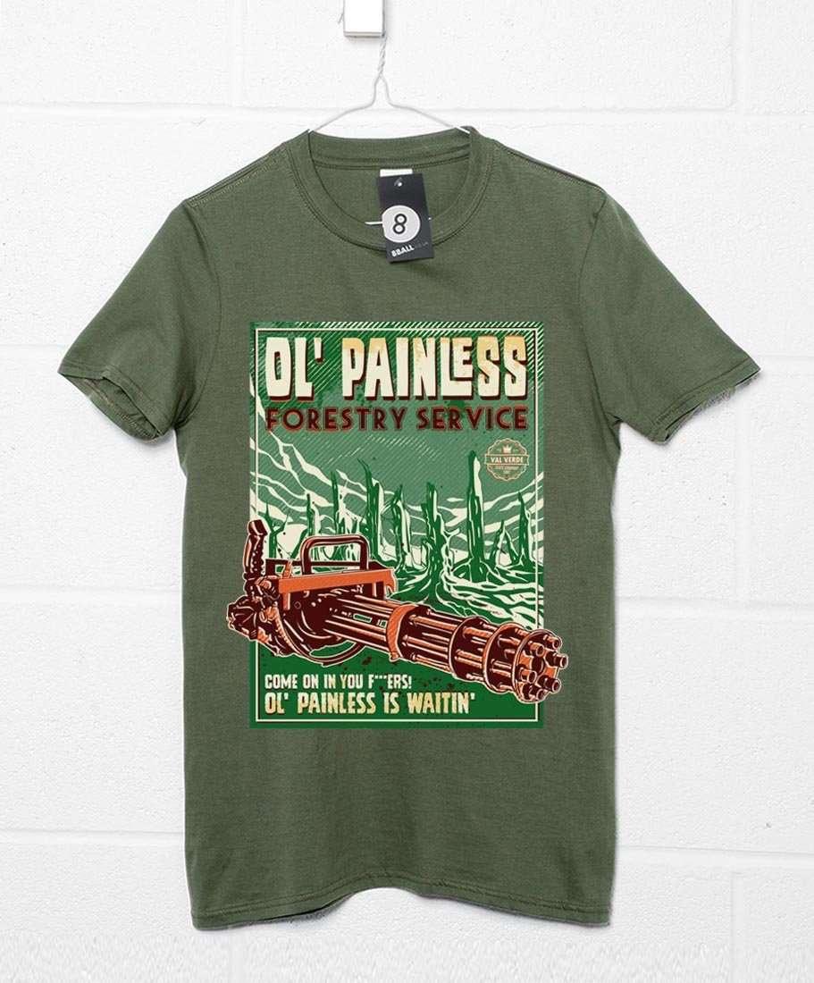 Ol' Painless Forestry Service Graphic T-Shirt For Men 8Ball