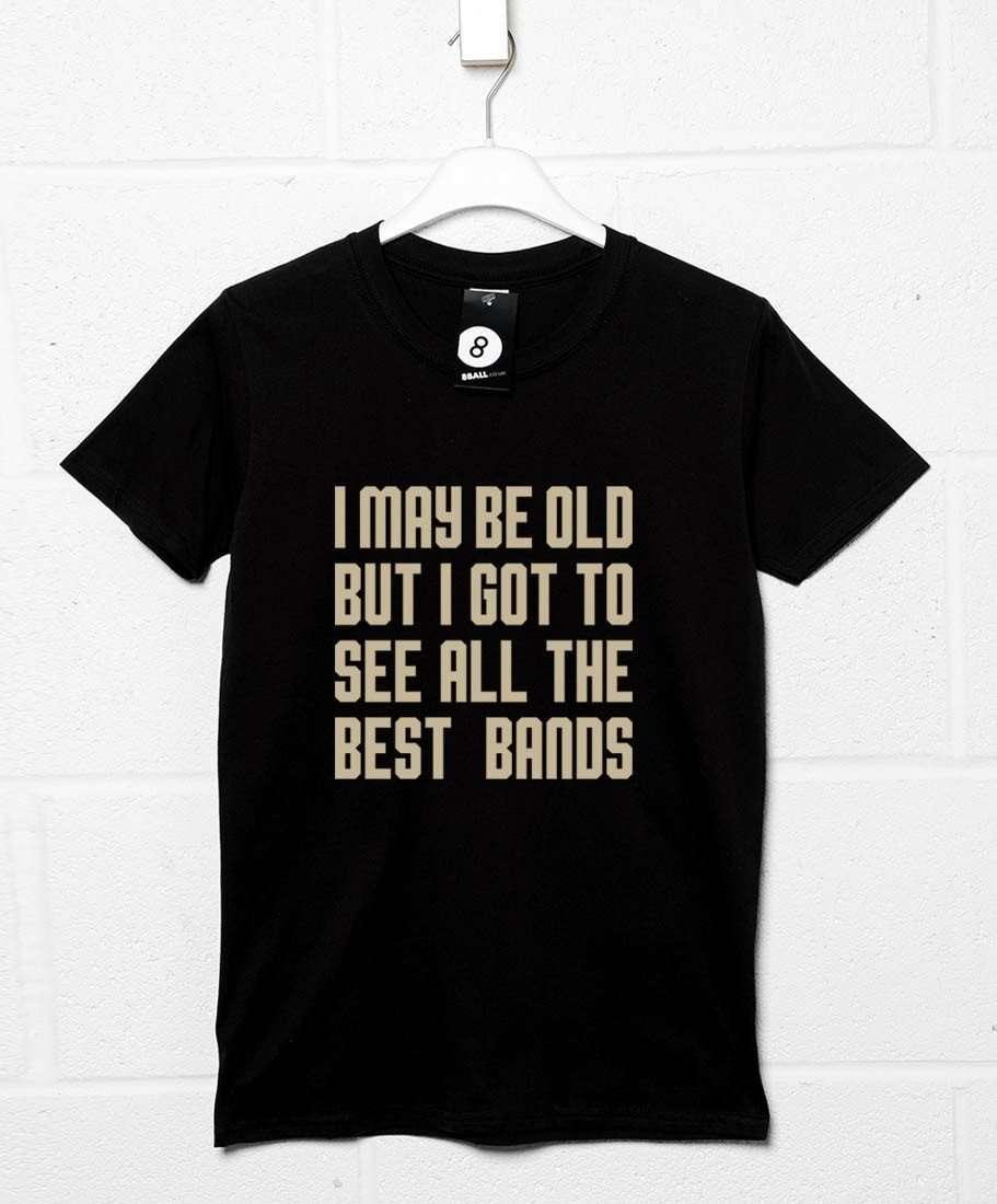 Old People Saw The Best Bands Graphic T-Shirt For Men 8Ball