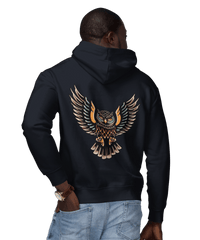 Thumbnail for Owl Tattoo Design Adult Back Printed Hoodie For Men and Women 8Ball