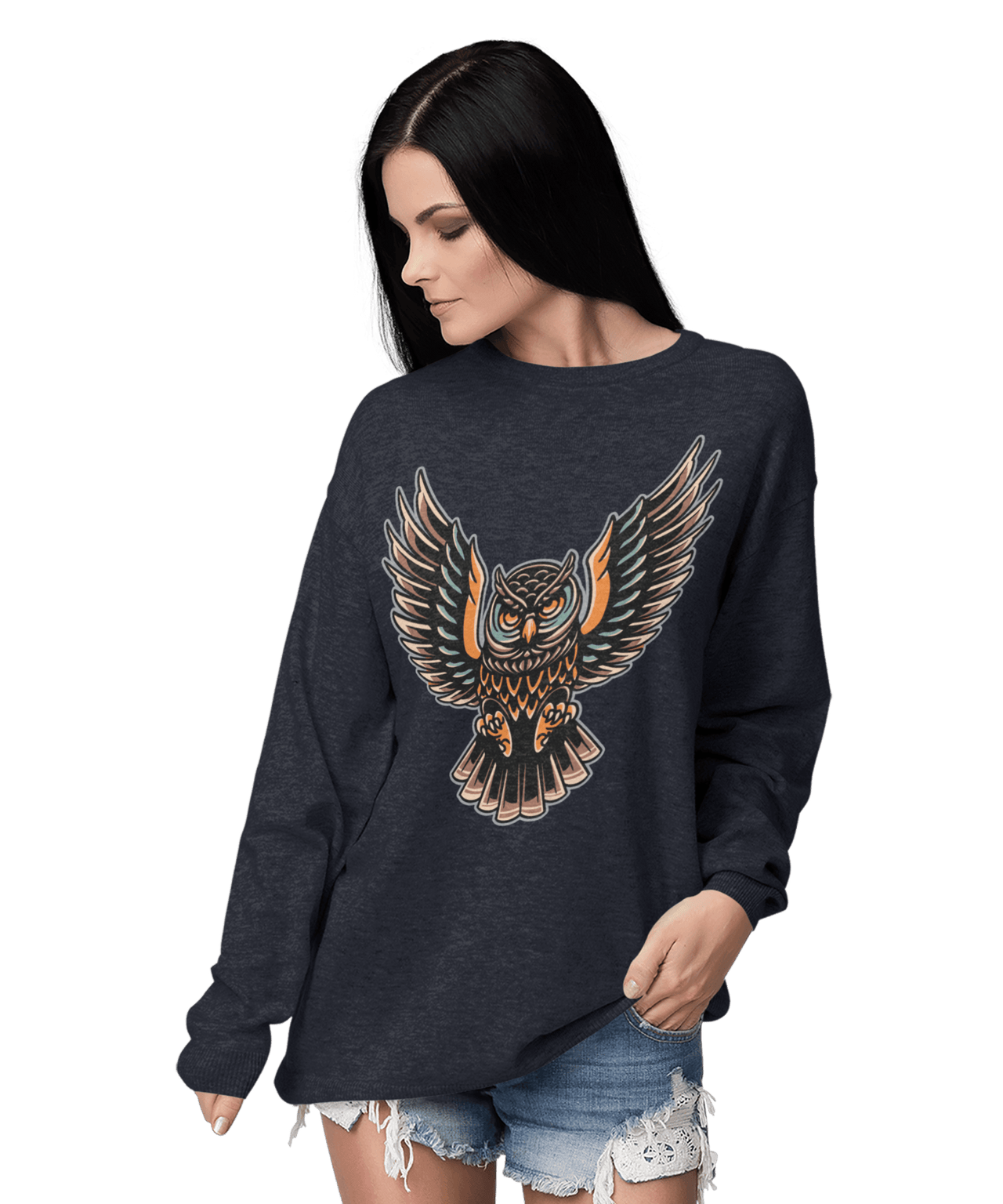 Owl Tattoo Design Adult Unisex Sweatshirt 8Ball