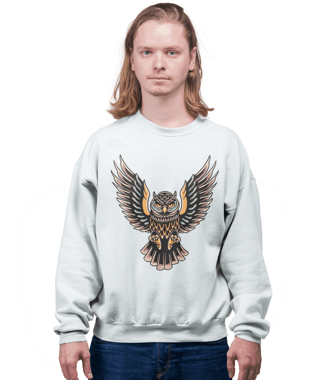 Owl Tattoo Design Adult Unisex Sweatshirt 8Ball