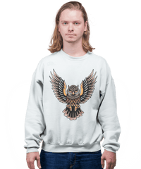 Thumbnail for Owl Tattoo Design Adult Unisex Sweatshirt 8Ball