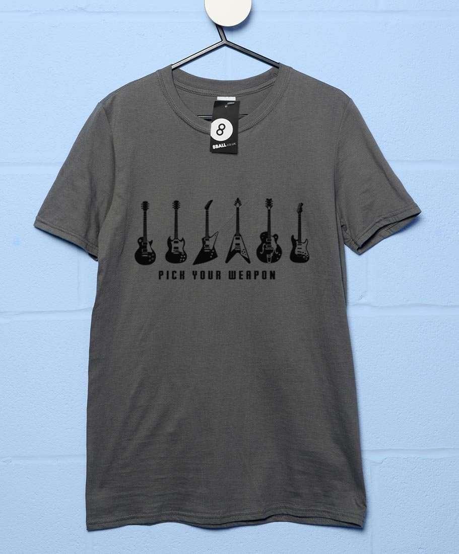 Pick Your Weapon Guitar Mens Graphic T-Shirt 8Ball