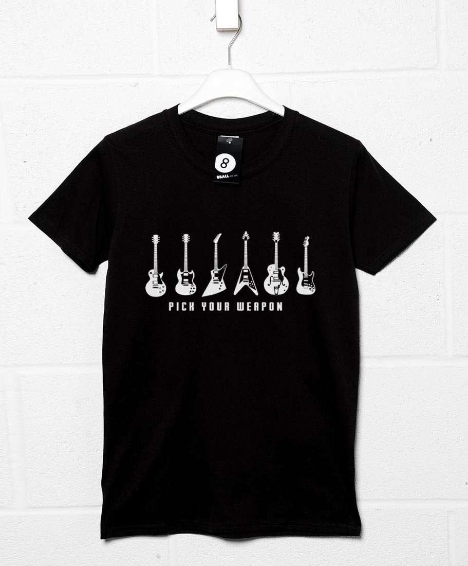 Pick Your Weapon Guitar Mens Graphic T-Shirt 8Ball