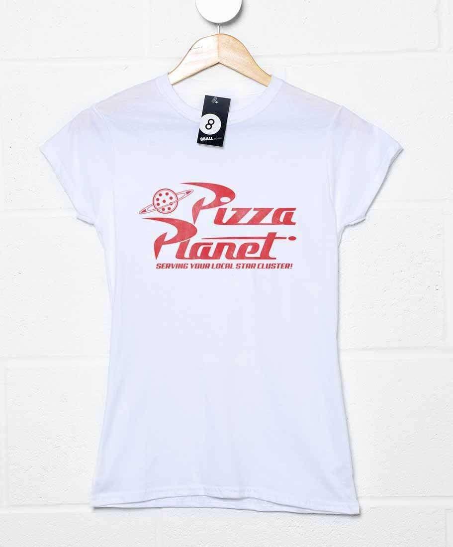 Pizza Planet Fitted Womens T-Shirt 8Ball