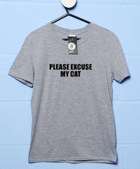 Thumbnail for Please Excuse My Cat Video Conference Graphic T-Shirt For Men 8Ball