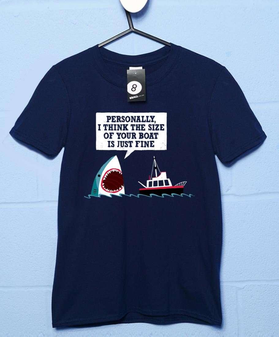 Polite Shark DinoMike Mens Graphic T-Shirt 8Ball
