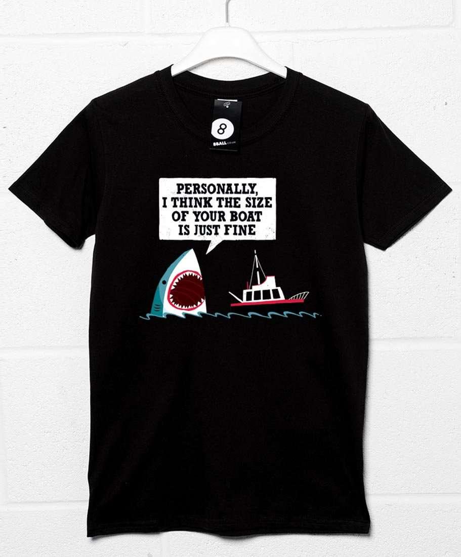 Polite Shark DinoMike Mens Graphic T-Shirt 8Ball