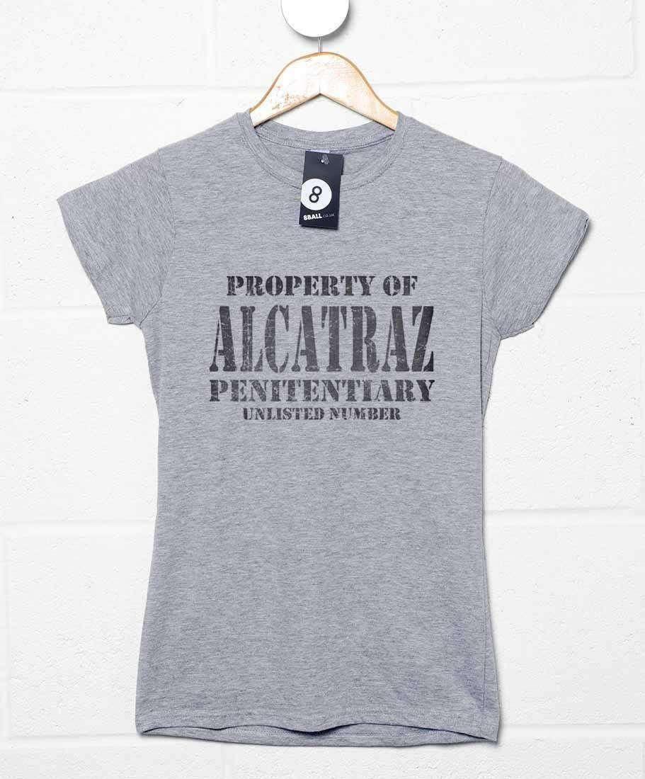 Property Of Alcatraz Penitentiary Fitted Womens T-Shirt 8Ball