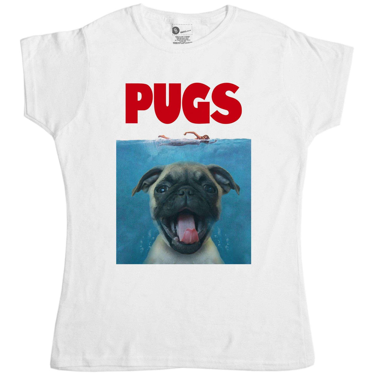 Pugs Spoof Womens T-Shirt 8Ball
