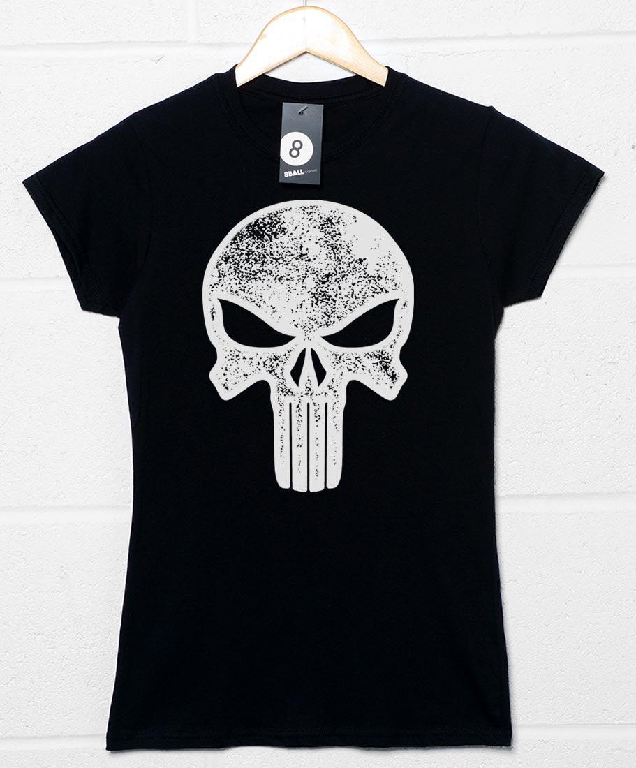 Punish Skull Womens T-Shirt 8Ball