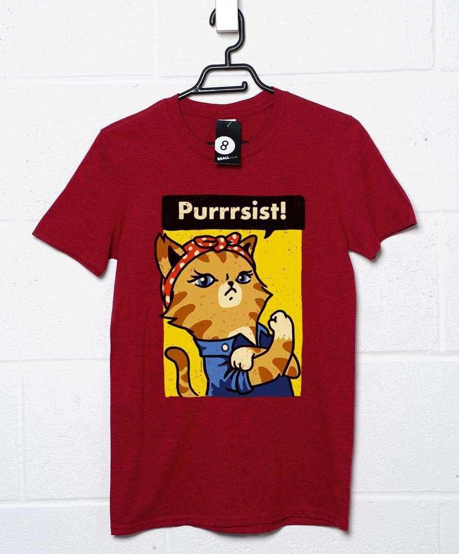 Purrrsist Ladies Fitted Unisex T-Shirt 8Ball