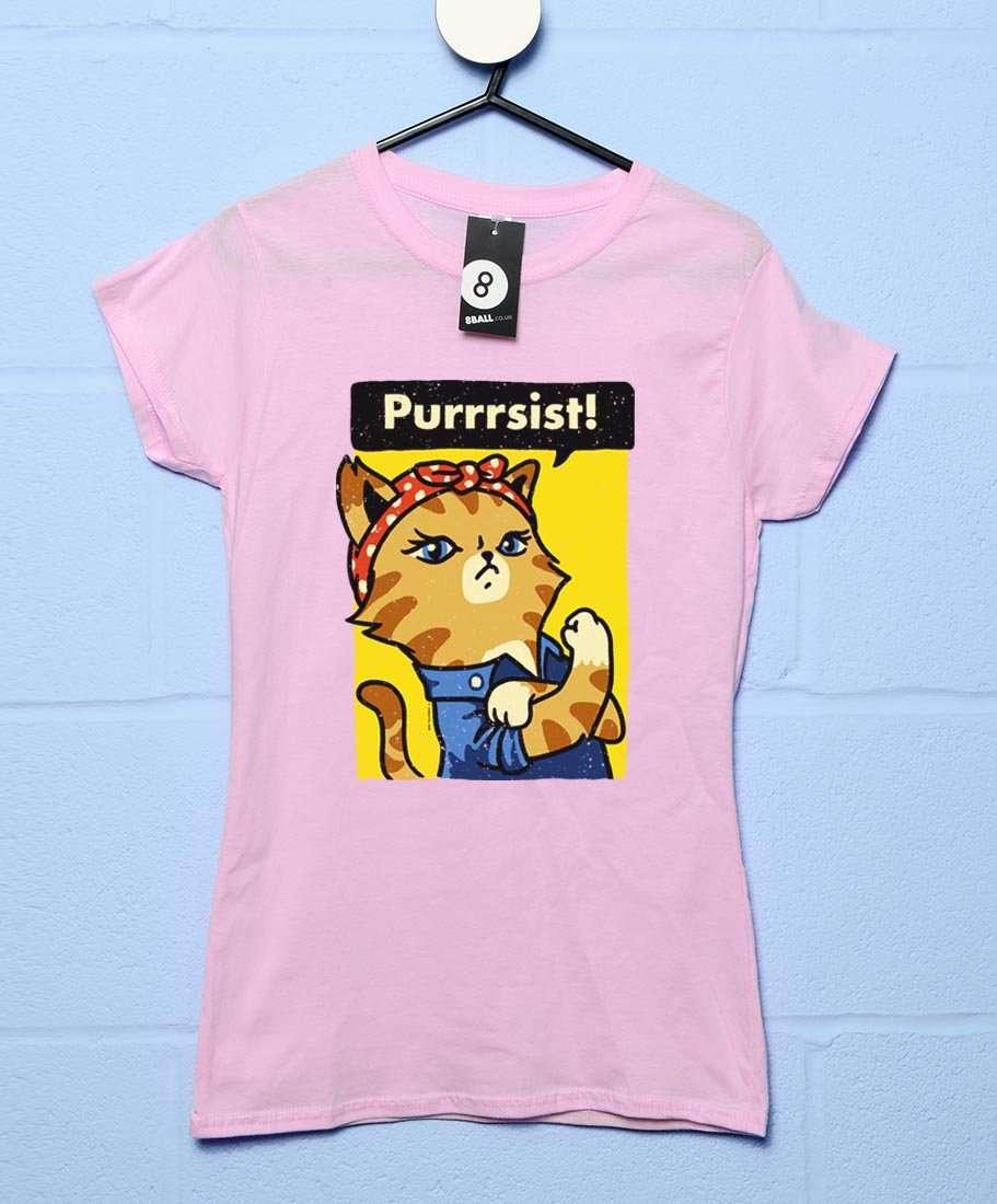 Purrrsist Ladies Fitted Unisex T-Shirt 8Ball