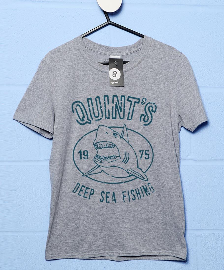 Quints Deep Sea Fishing Shark Unisex T-Shirt For Men And Women 8Ball