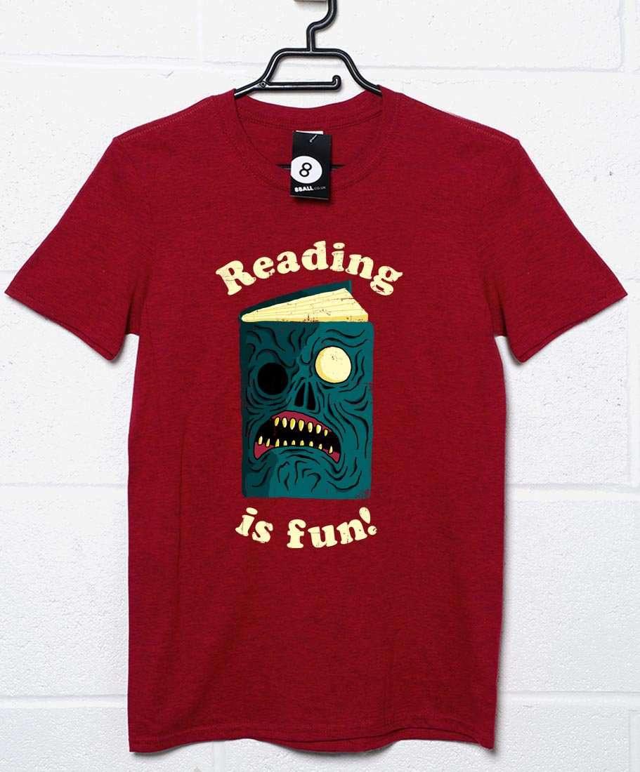 Reading is Fun DinoMike Graphic T-Shirt For Men 8Ball