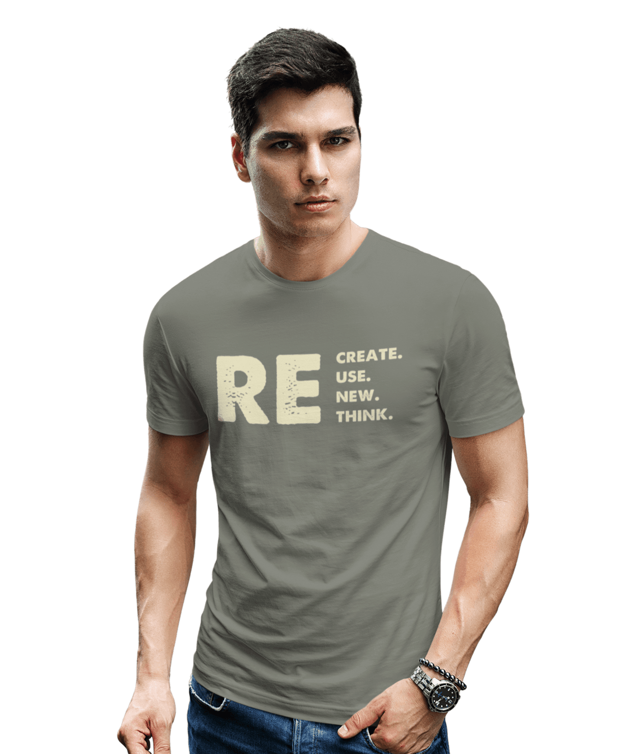 Recreate, Reuse, Renew, Rethink Unisex T-Shirt For Men 8Ball