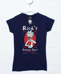 Thumbnail for Rick's Szechuan Sauce Womens Fitted Graphic T-Shirt For Men 8Ball