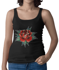 Thumbnail for Rose Tattoo Design Adult Womens Vest Top 8Ball