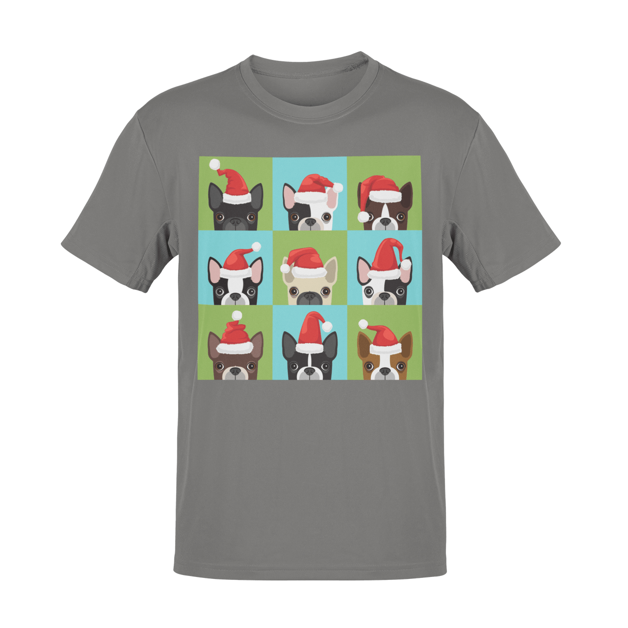 Santa Hat Pugs Christmas Kids T-Shirt 8Ball