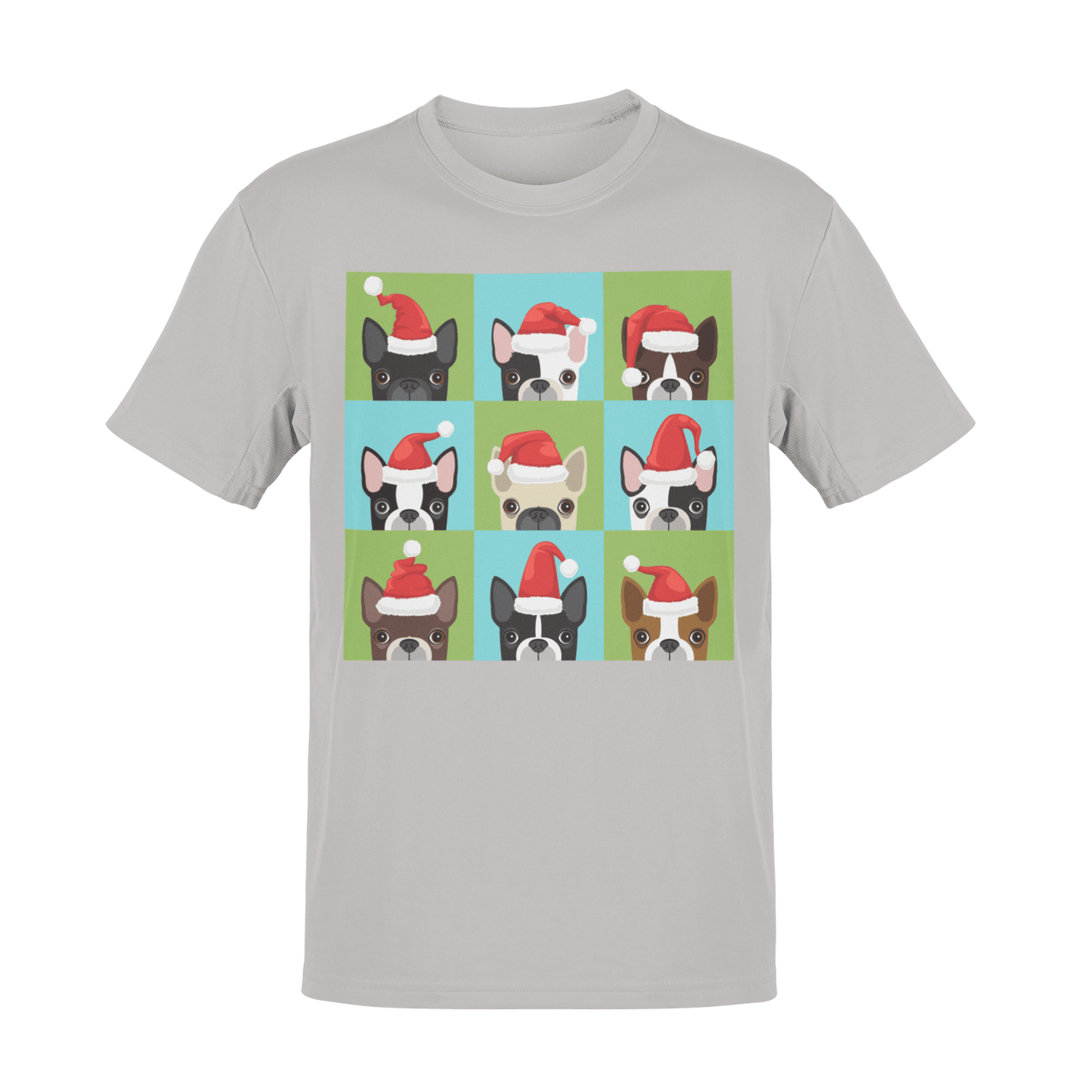 Santa Hat Pugs Christmas Kids T-Shirt 8Ball