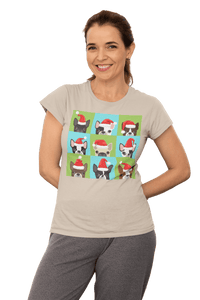 Thumbnail for Santa Hat Pugs Christmas T-Shirt for Women 8Ball