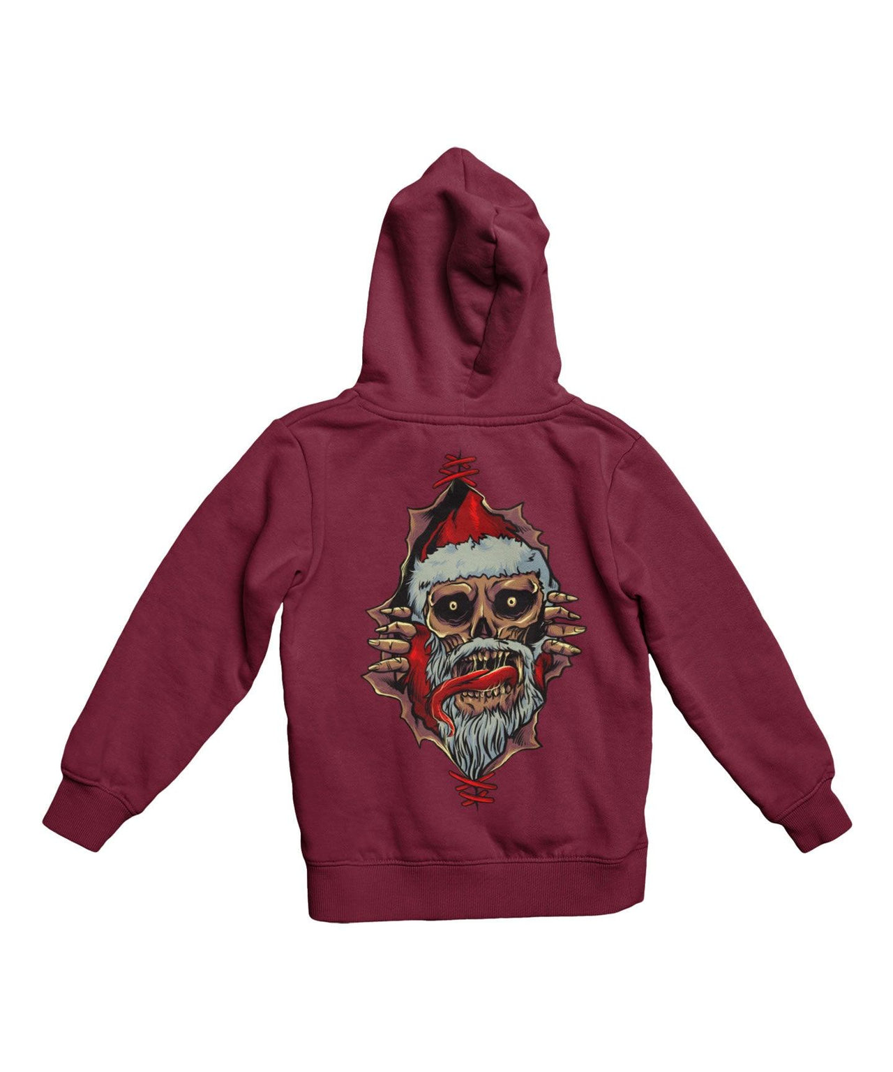 Santa Shoot Em All Back Printed Christmas Graphic Hoodie 8Ball