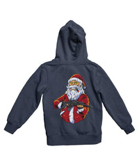 Thumbnail for Santa Shoot Em All Back Printed Christmas Graphic Hoodie 8Ball