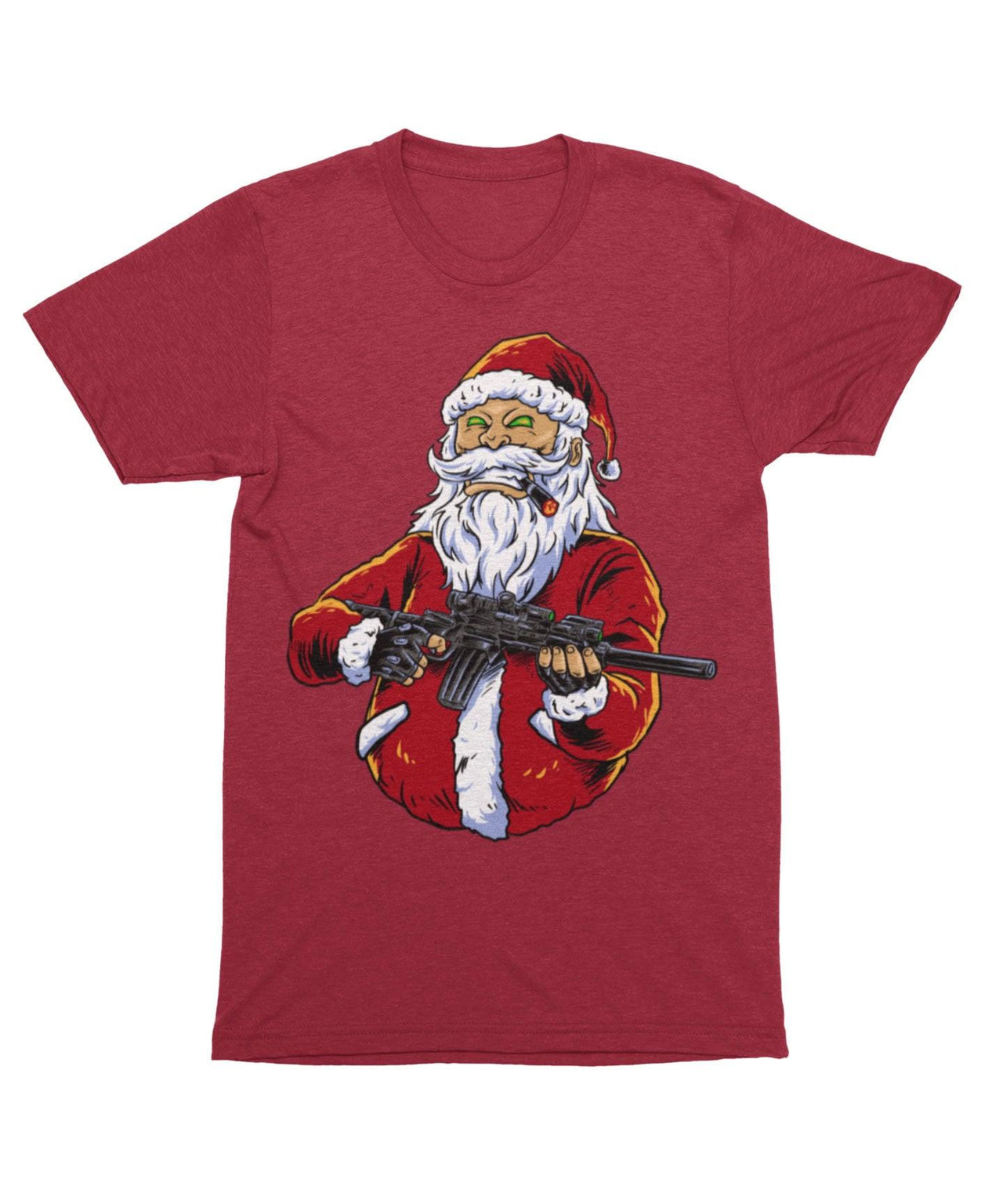 Santa Shoot Em All Unisex Christmas Mens T-Shirt 8Ball