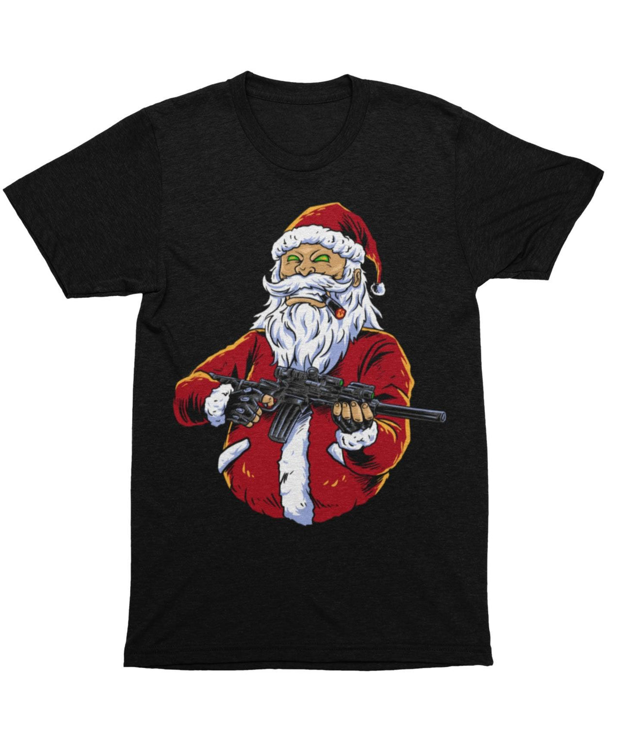 Santa Shoot Em All Unisex Christmas Mens T-Shirt 8Ball