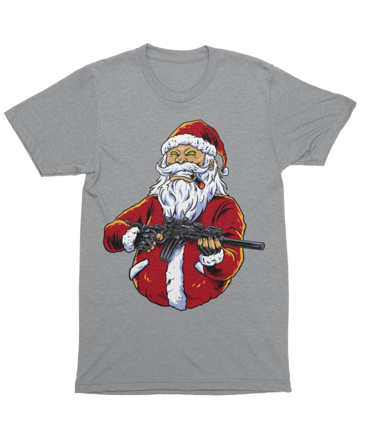 Santa Shoot Em All Unisex Christmas Mens T-Shirt 8Ball