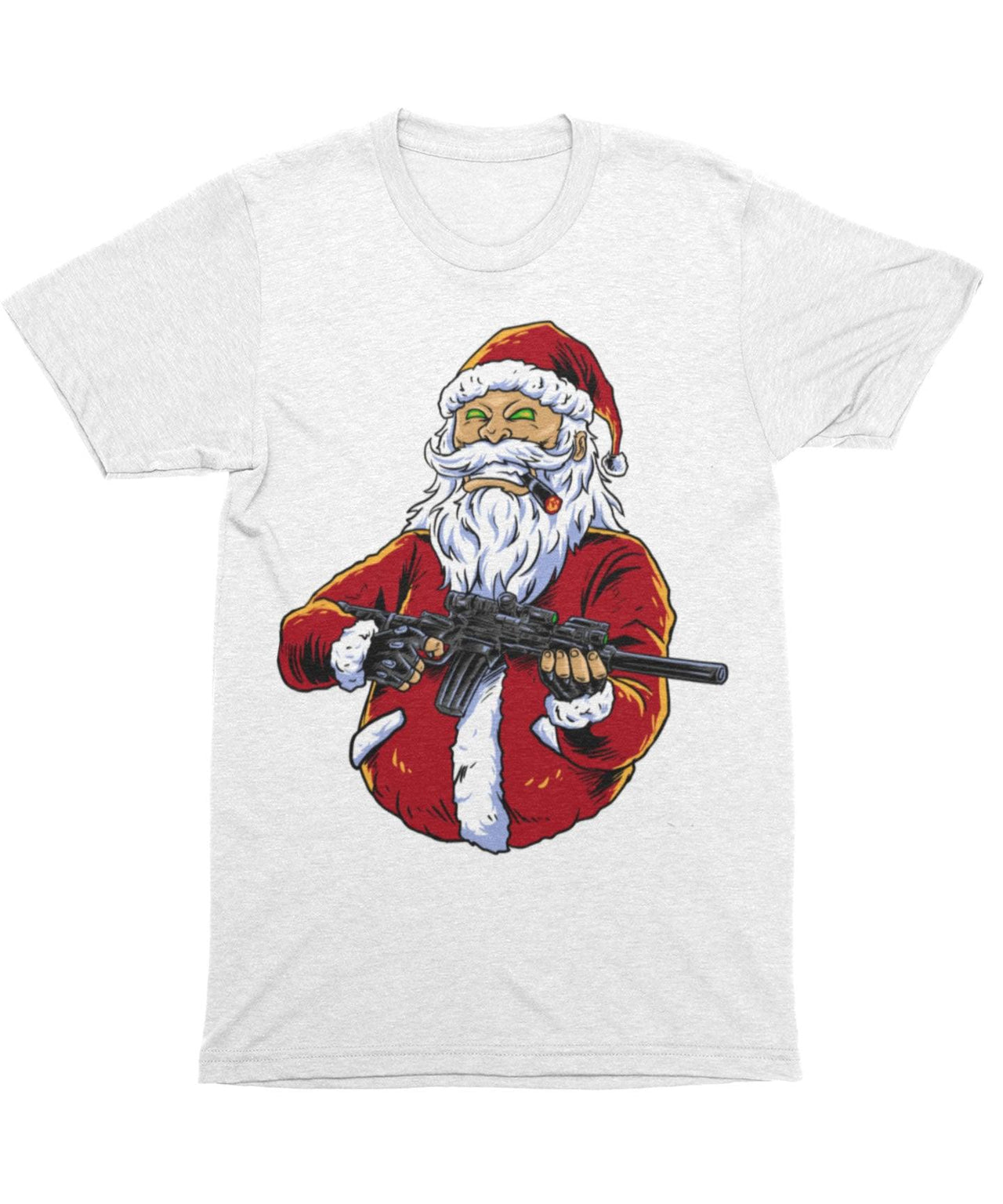 Santa Shoot Em All Unisex Christmas Mens T-Shirt 8Ball