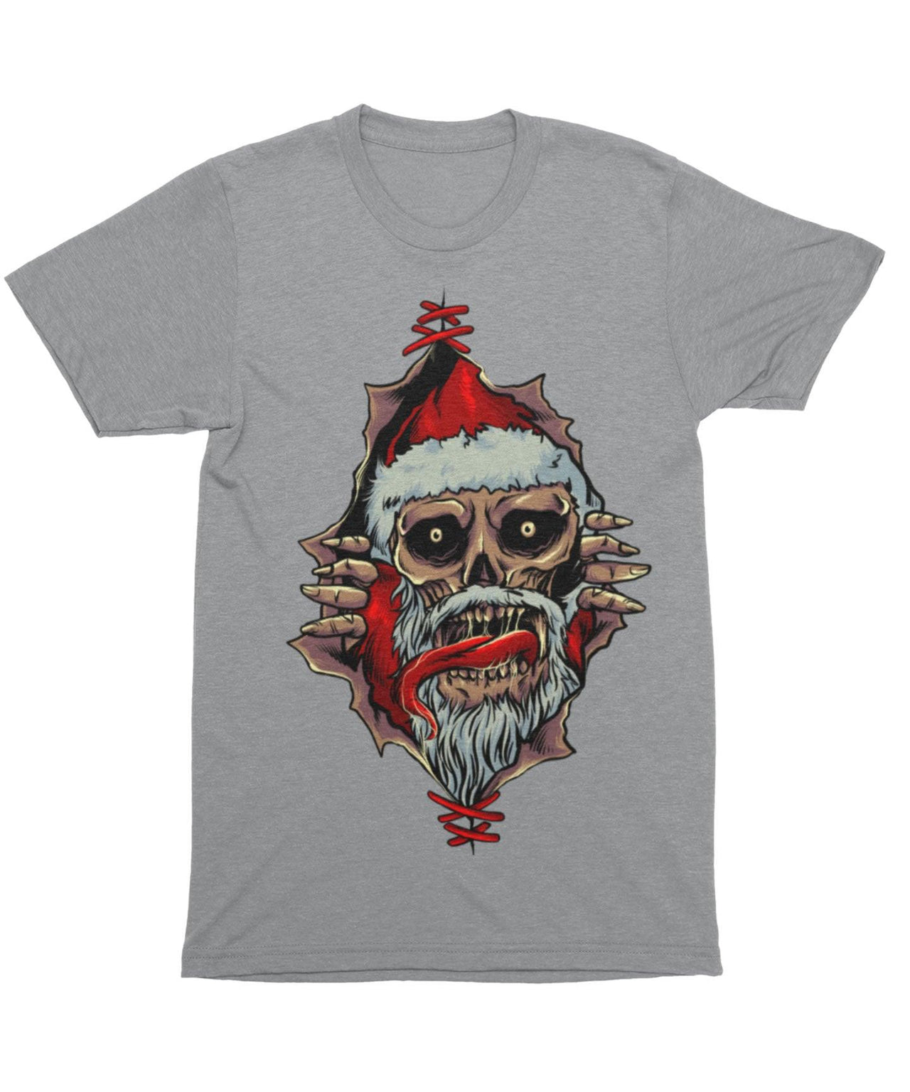 Santa Skull Peek-A-Boo Unisex Christmas T-Shirt For Men 8Ball