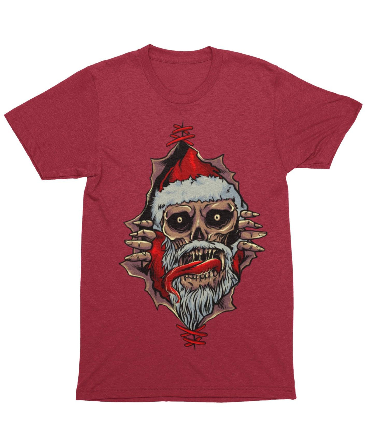 Santa Skull Peek-A-Boo Unisex Christmas T-Shirt For Men 8Ball