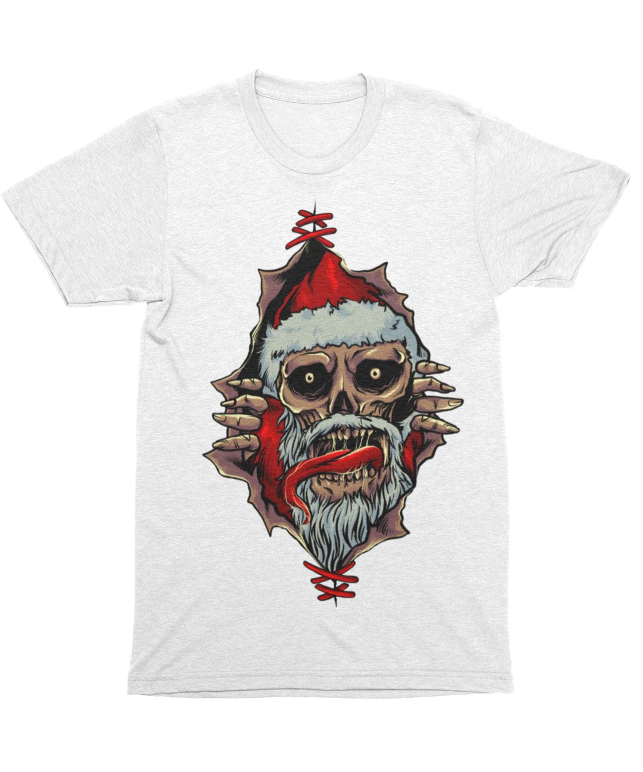 Santa Skull Peek-A-Boo Unisex Christmas T-Shirt For Men 8Ball