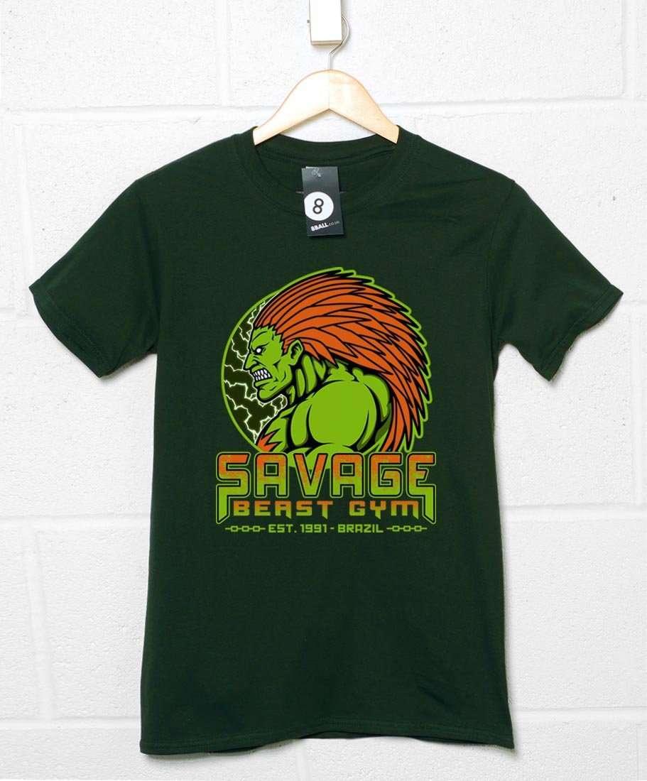 Savage Beast Gym Graphic T-Shirt For Men 8Ball