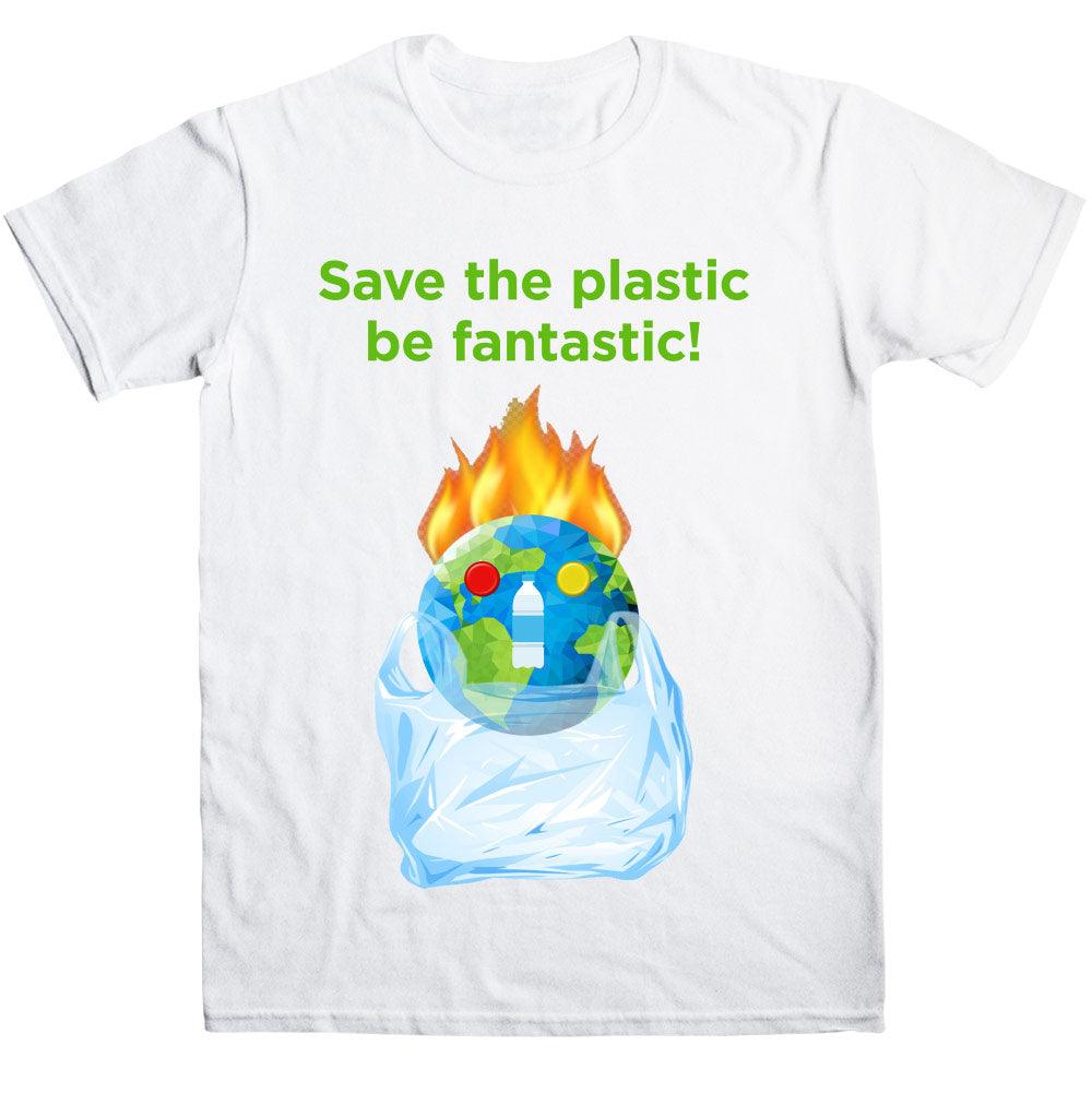 Save the Plastic be Fantastic Shirt Mens Graphic T-Shirt 8Ball