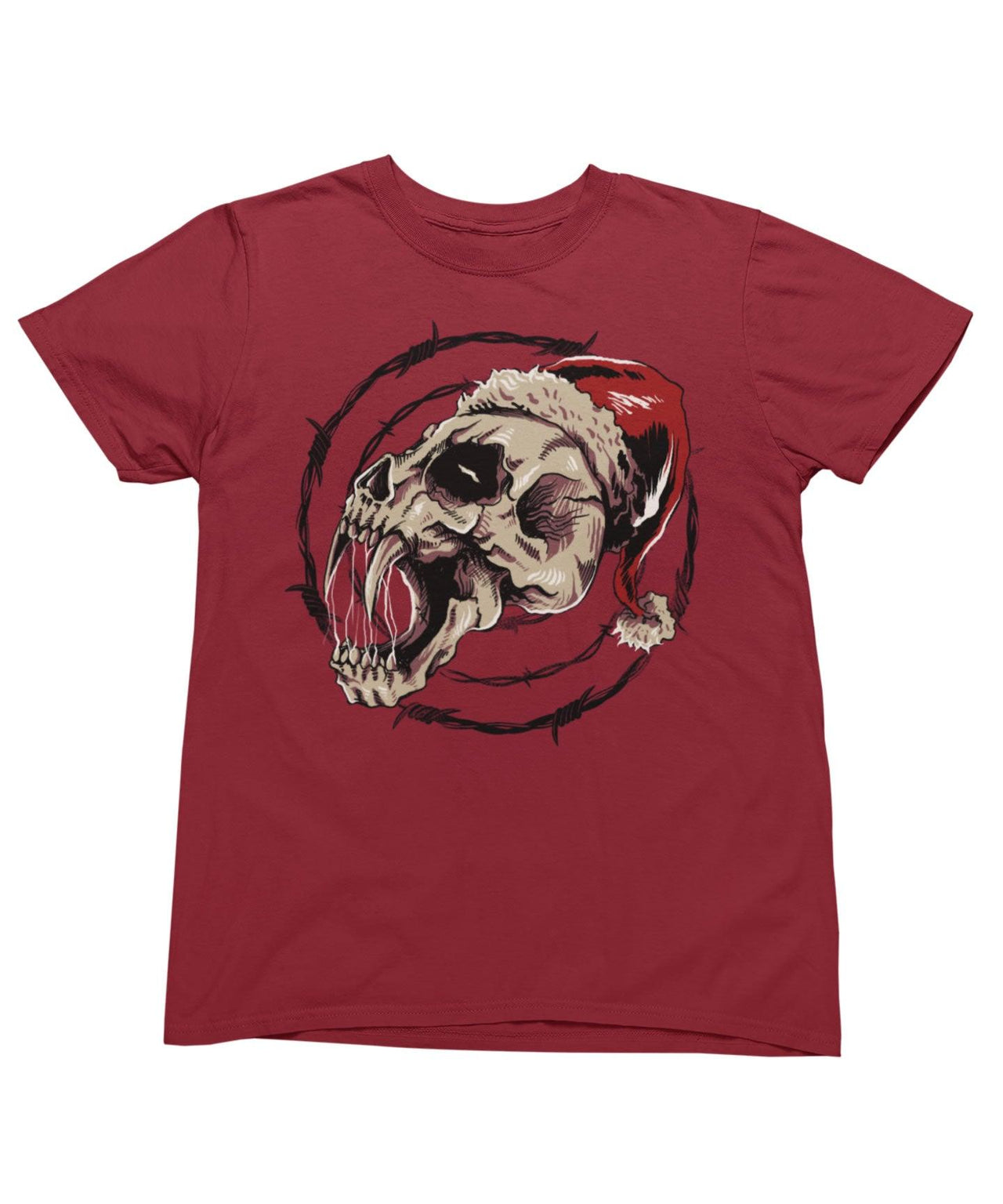 Screaming Skull Santa Unisex Christmas Unisex T-Shirt 8Ball