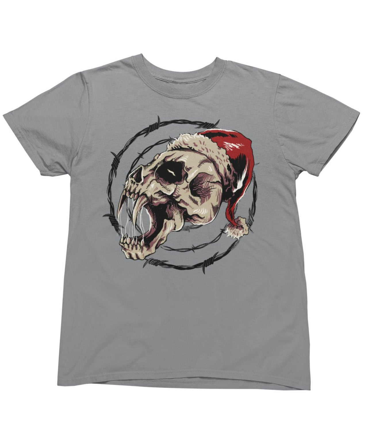 Screaming Skull Santa Unisex Christmas Unisex T-Shirt 8Ball