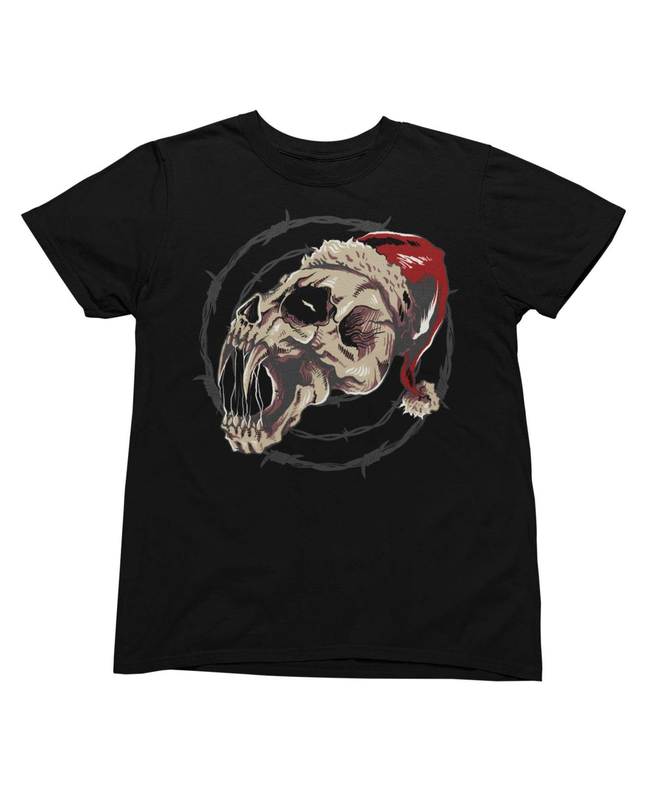 Screaming Skull Santa Unisex Christmas Unisex T-Shirt 8Ball