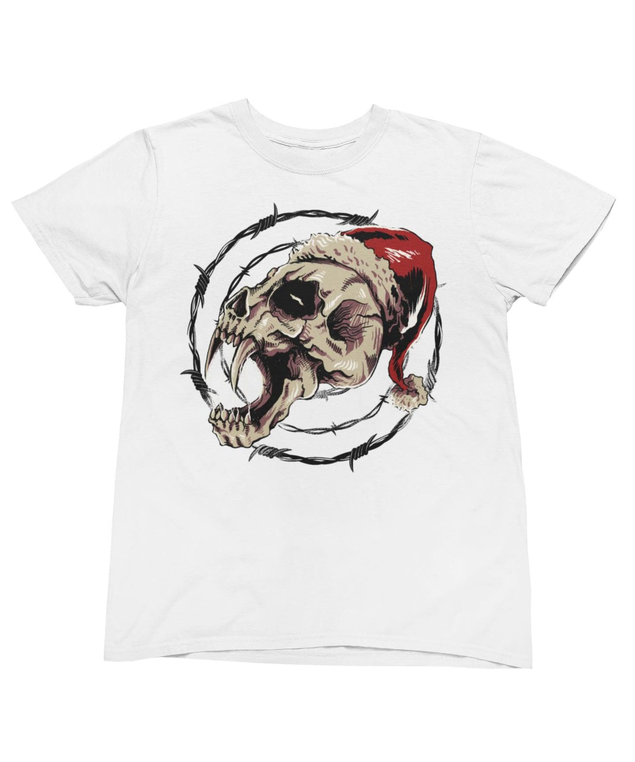 Screaming Skull Santa Unisex Christmas Unisex T-Shirt 8Ball