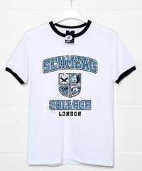 Thumbnail for Scumbag Crest Collegiate Style Ringer Mens T-Shirt 8Ball