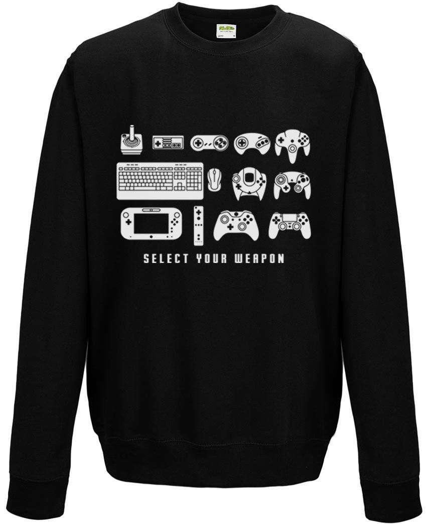 Select Your Weapon Game Controllers Unisex Sweatshirt 8Ball