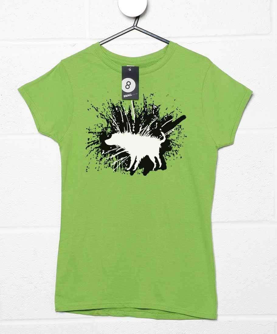 Shaking Dog Fitted Womens T-Shirt 8Ball